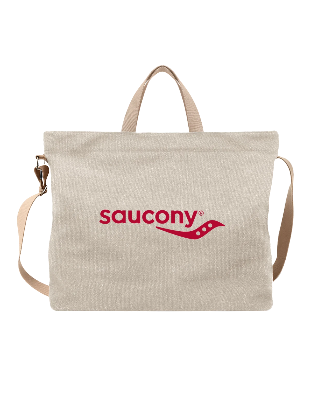Сумка Saucony белая с принтом — кроссовки для бега — Белая, фото 1