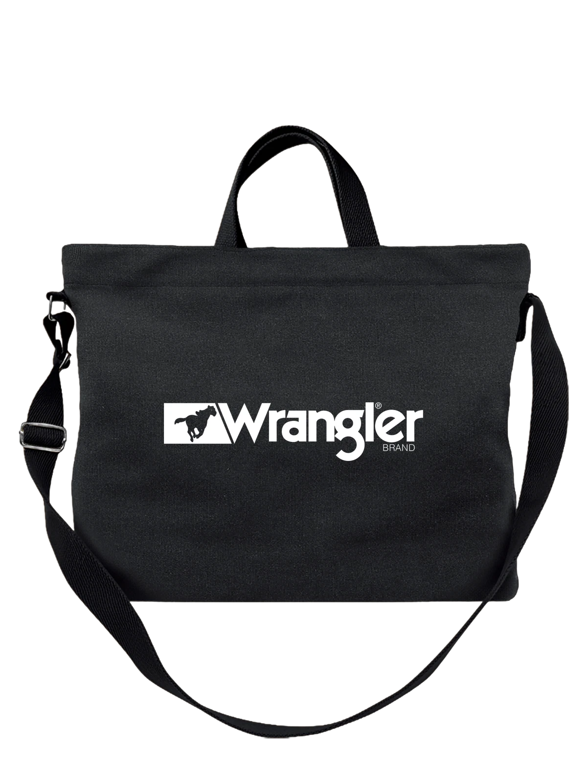 Сумка Wrangler чёрная с принтом — монохромный принт — Чёрная, фото 1