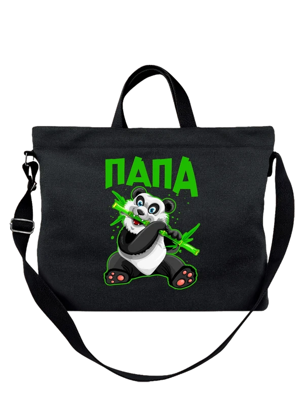 Сумка папа панда — Чёрная, фото 1