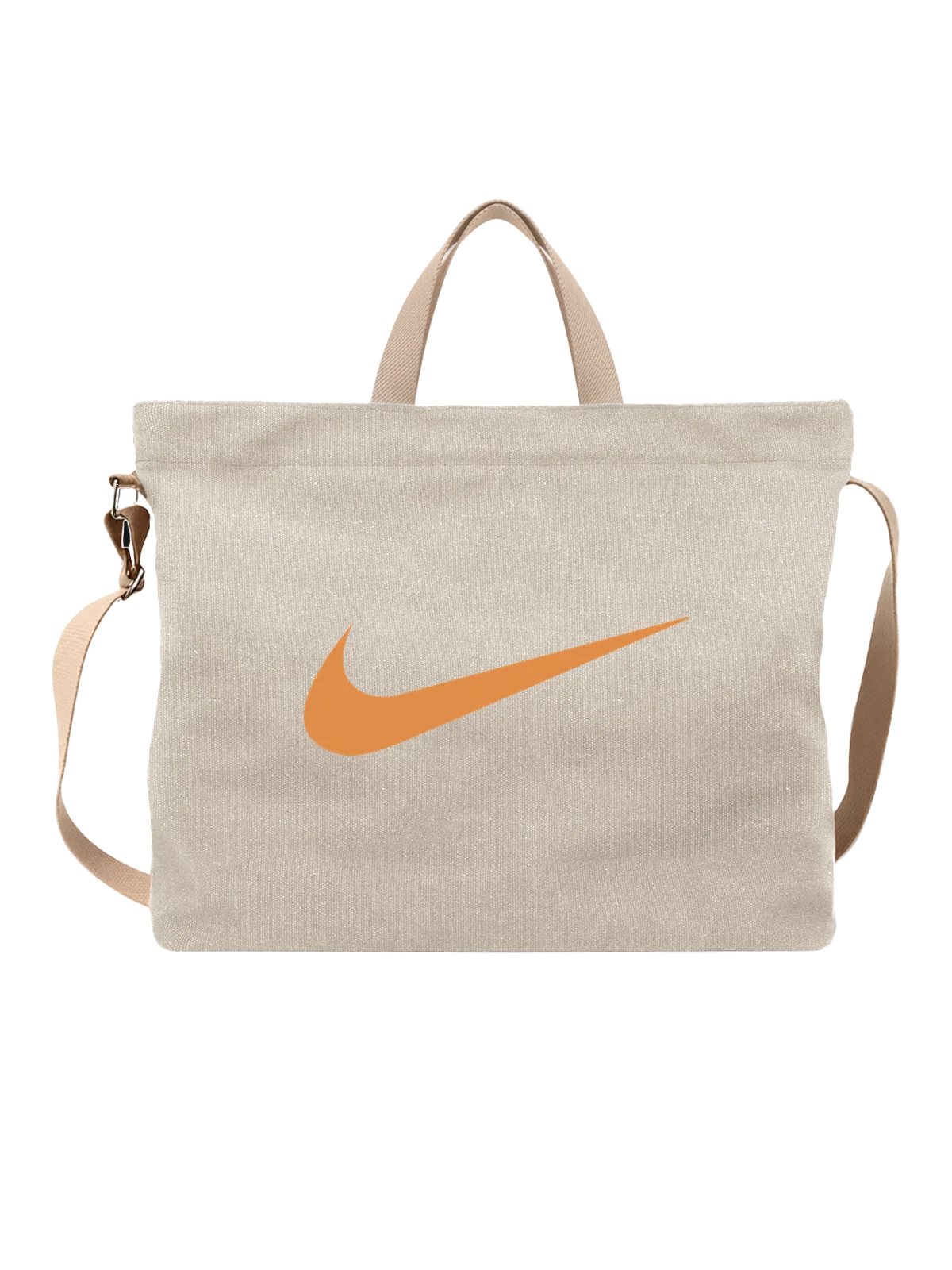 Сумка Nike белая с принтом — лаконичный принт — Белая, фото 1