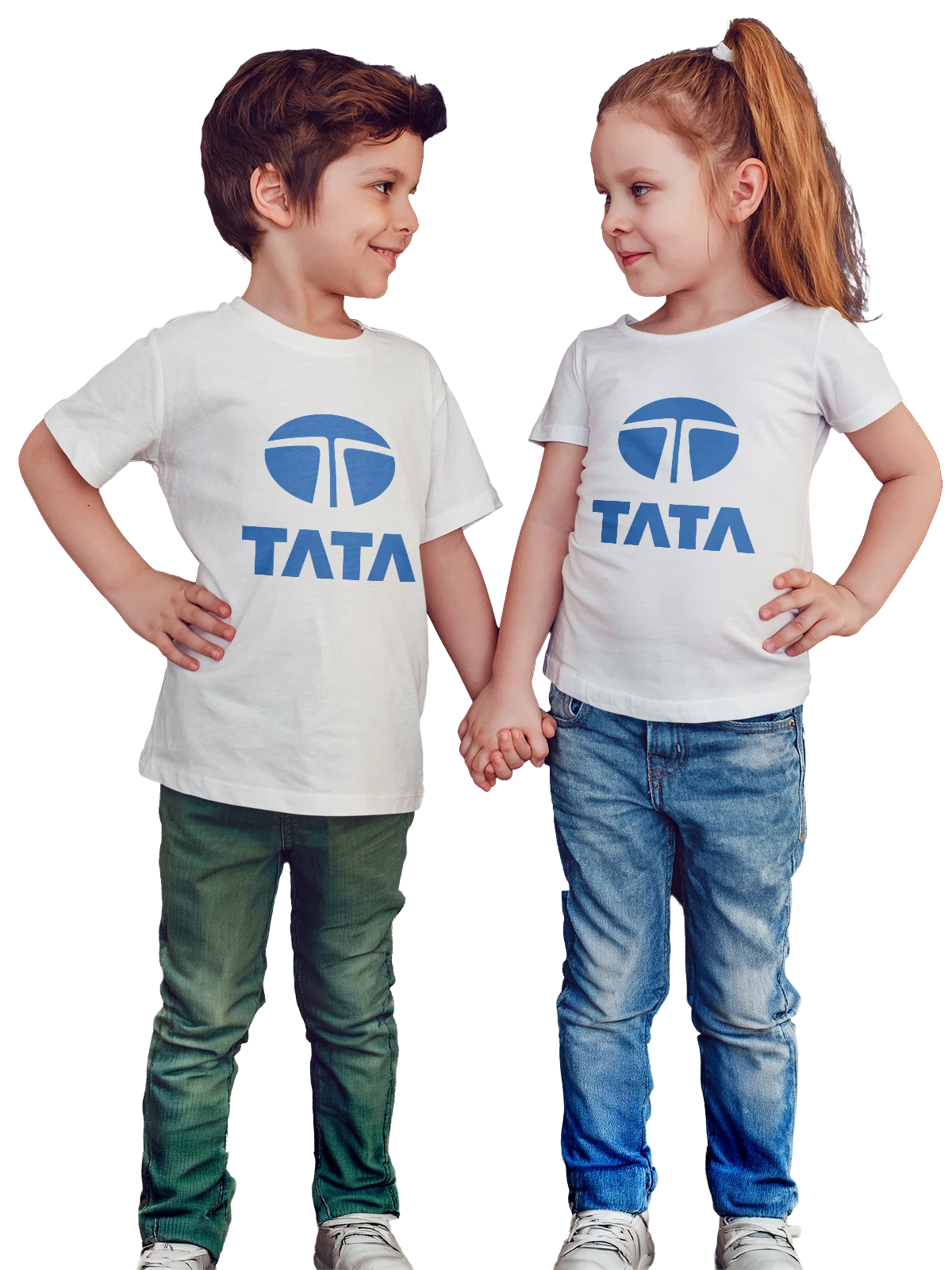 Футболка детская Tata белая с принтом — футболка для автолюбителя — Белая, фото 1