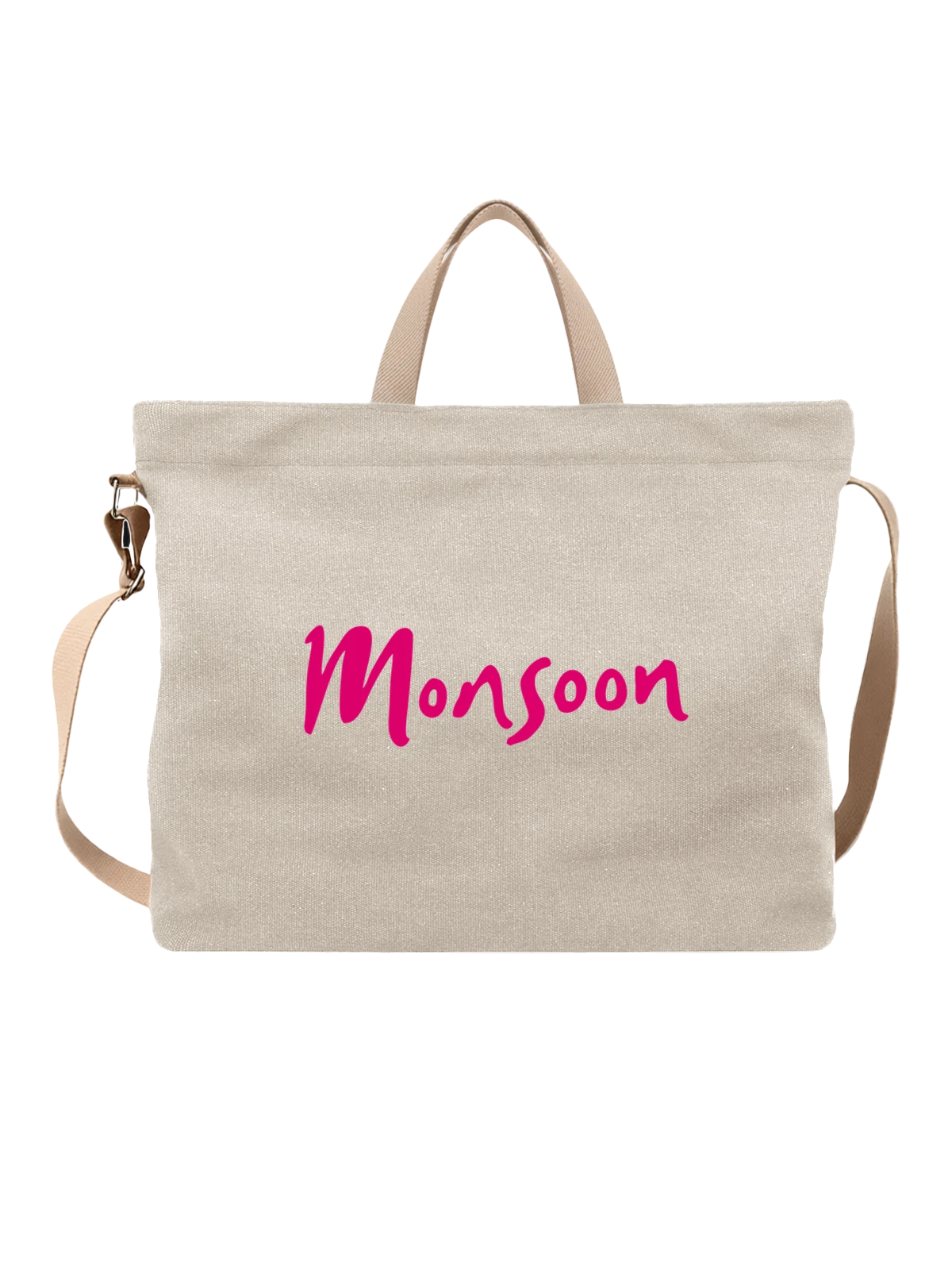 Сумка Monsoon белая с принтом — бохо стиль — Белая, фото 1