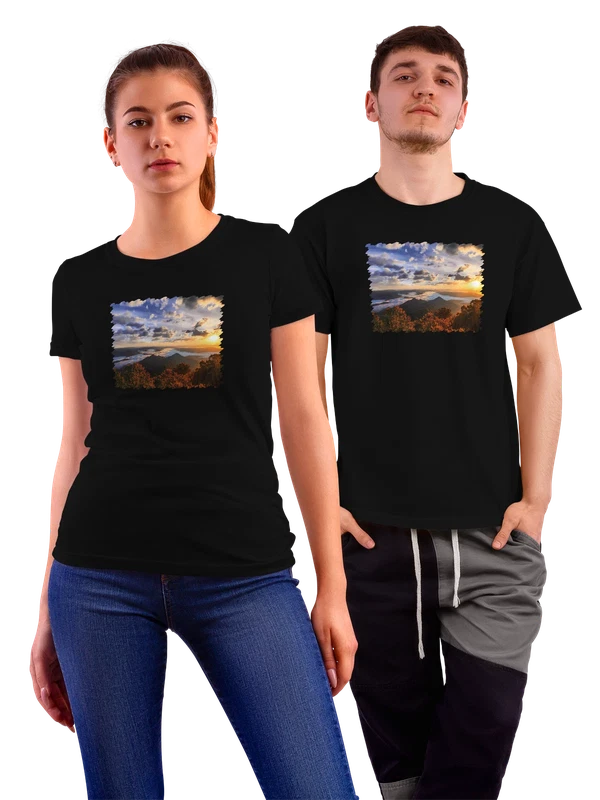 Футболка Пейзаж Sunsetamenity — Чёрная, фото 1