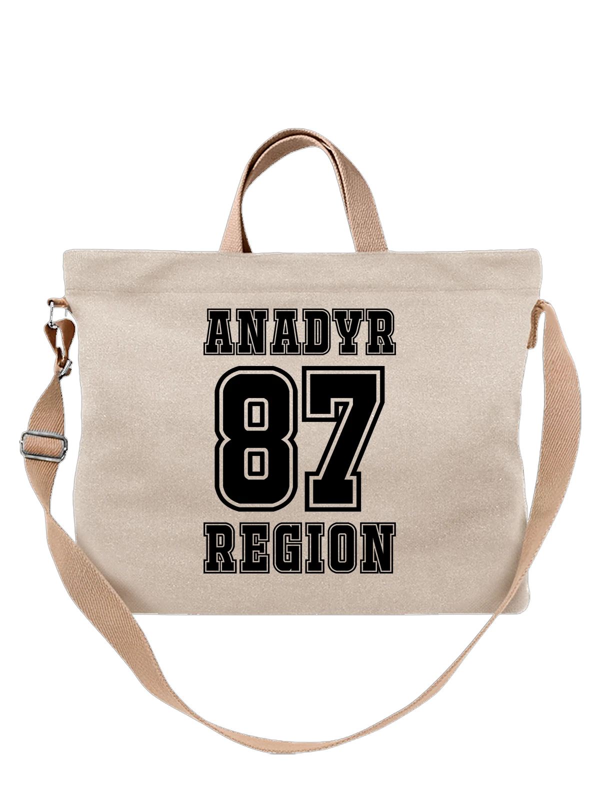 Сумка Город Анадырь белая с принтом — городской принт — Белая, фото 1