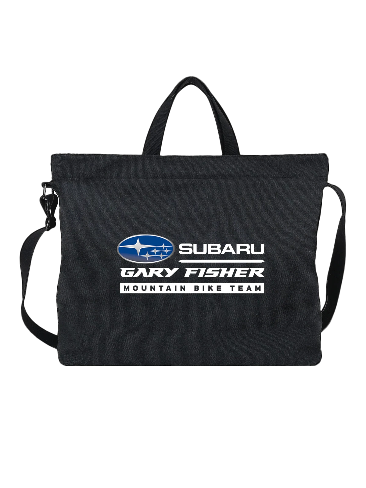 Сумка Subaru чёрная с принтом — контрастный принт — Чёрная, фото 1