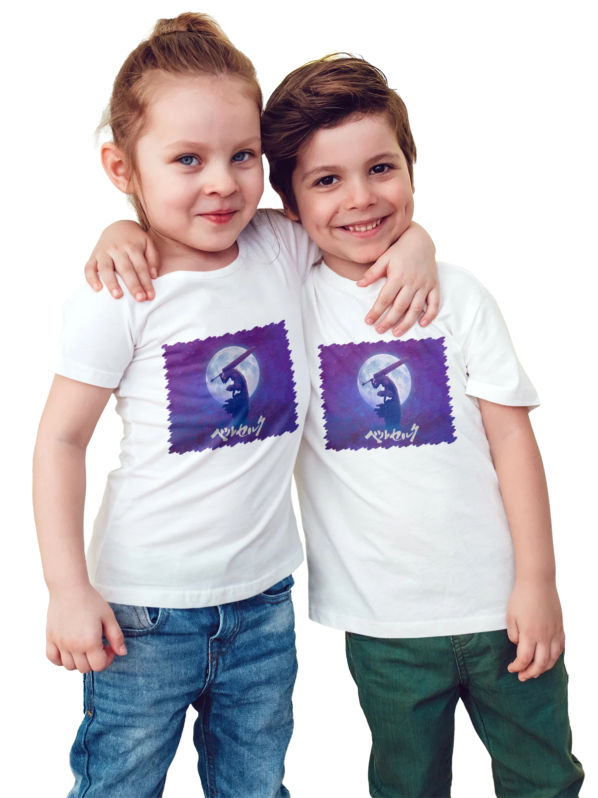 Футболка детская Anime Guts Dragon Slayer белая с принтом — подарок отаку — Белая, фото 1