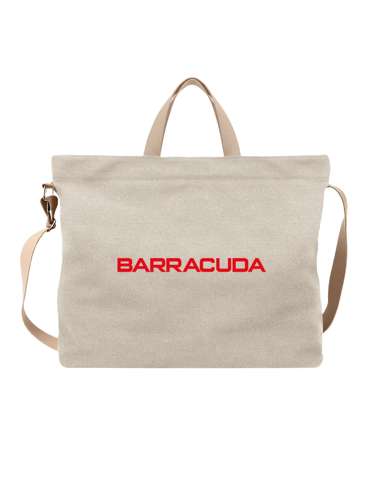 Сумка Barracuda белая с принтом — современная айдентика — Белая, фото 1