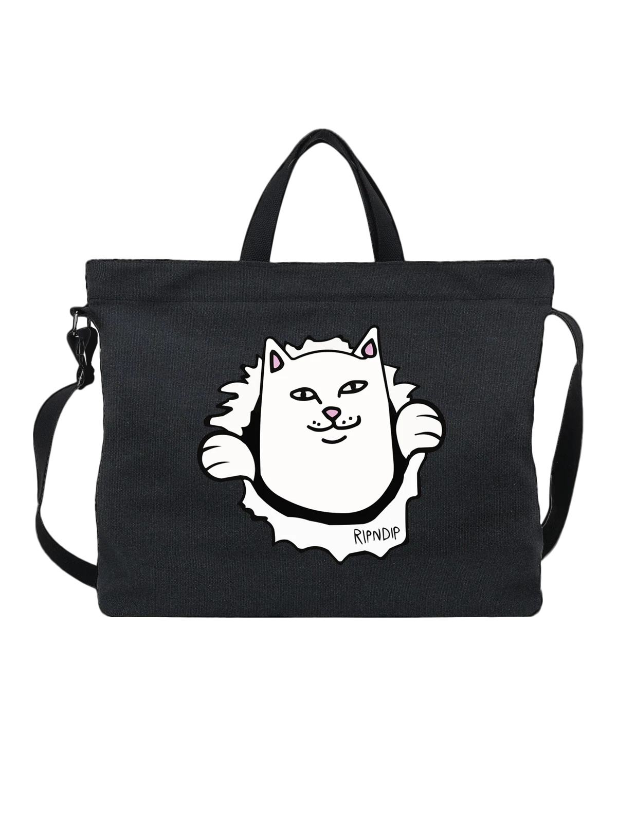 Сумка RipNDip чёрная с принтом — монохромный принт — Чёрная, фото 1
