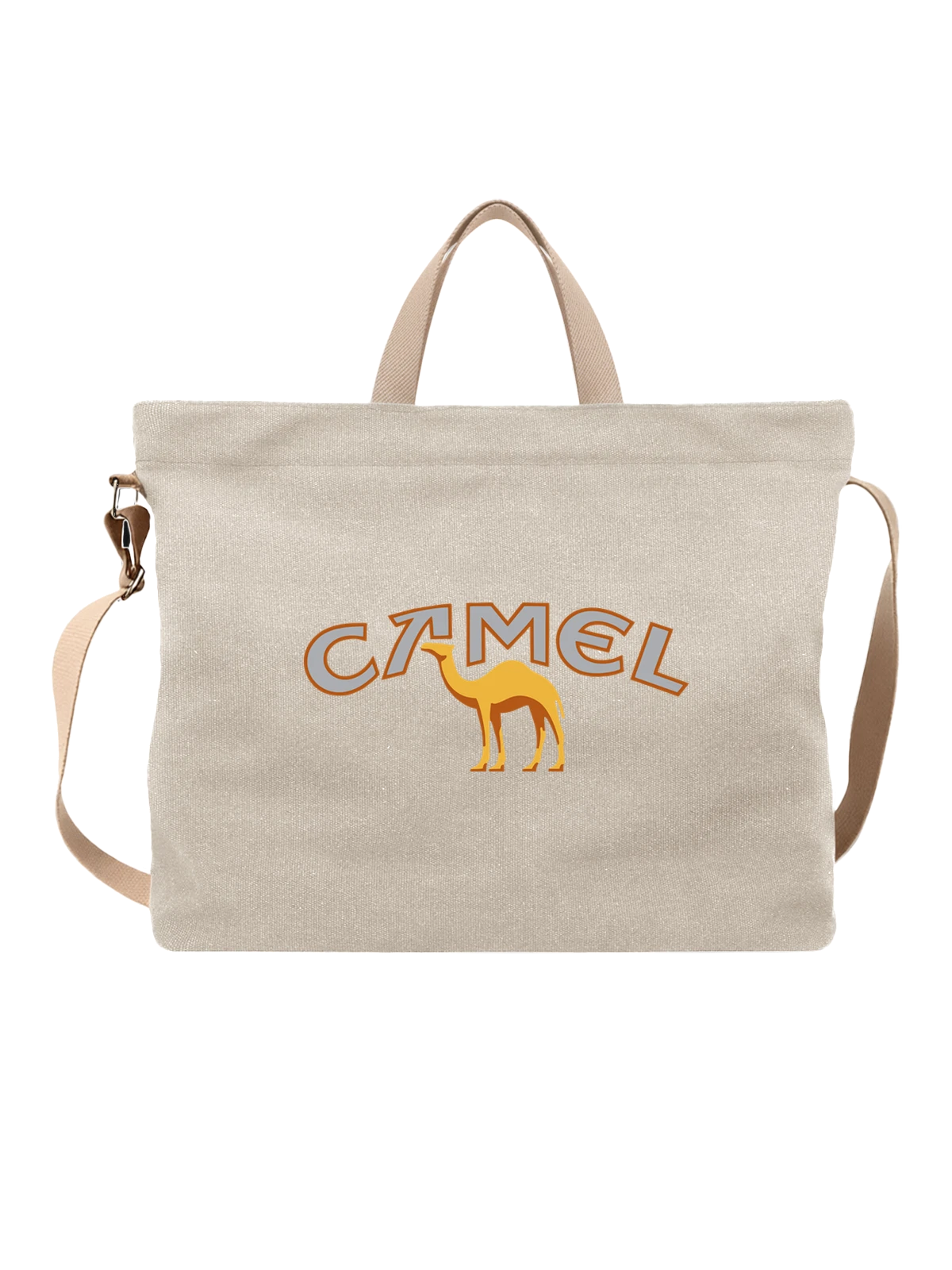 Сумка Camel белая с принтом — пустынная тематика — Белая, фото 1