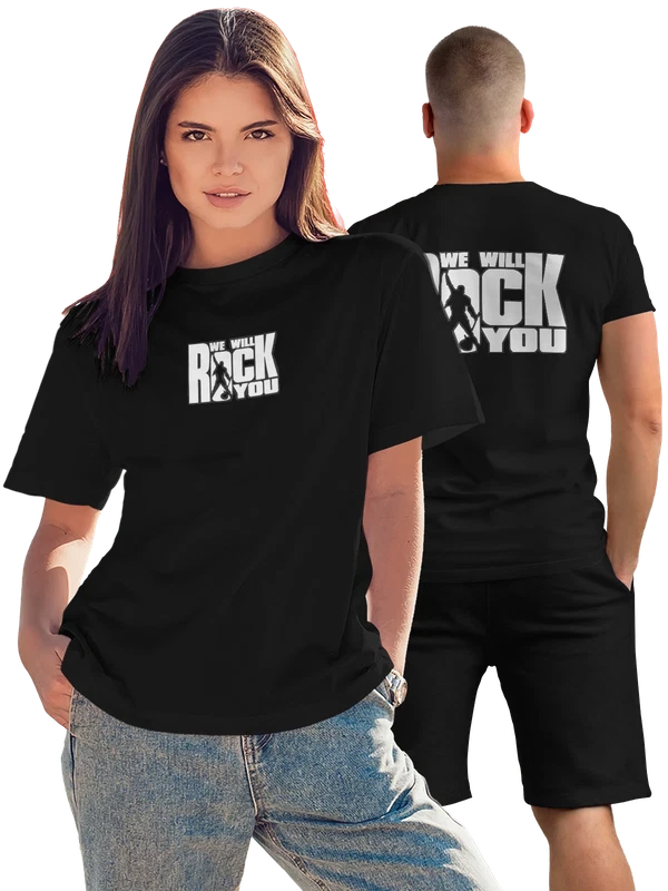 Футболка WE WILL ROCK YOU Queen Куин — Чёрная, фото 1