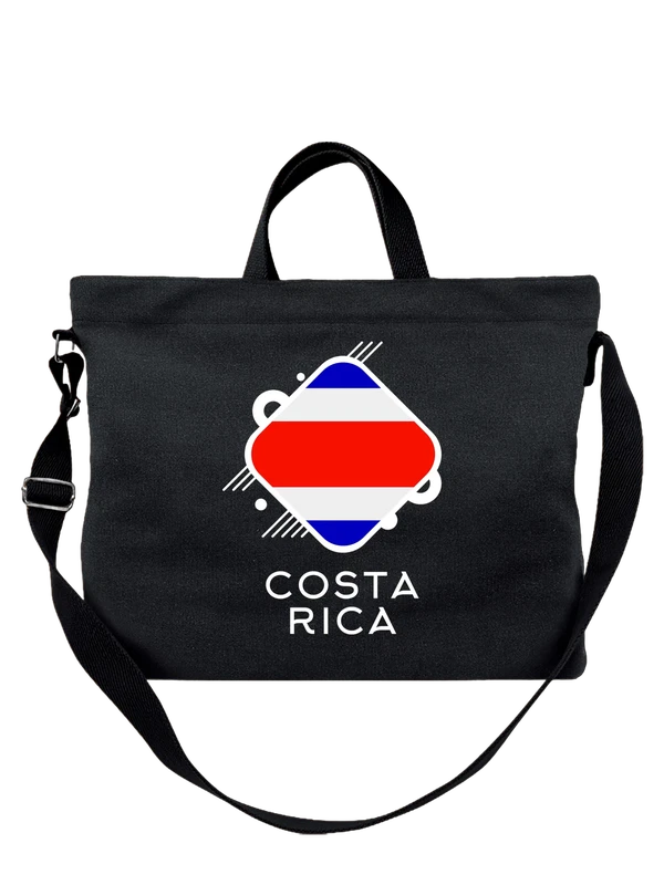 Сумка флаг Коста Рики Costa Rica — Чёрная, фото 1