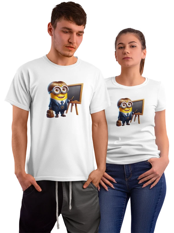 Футболка Миньон Minion школьник — Белая, фото 1