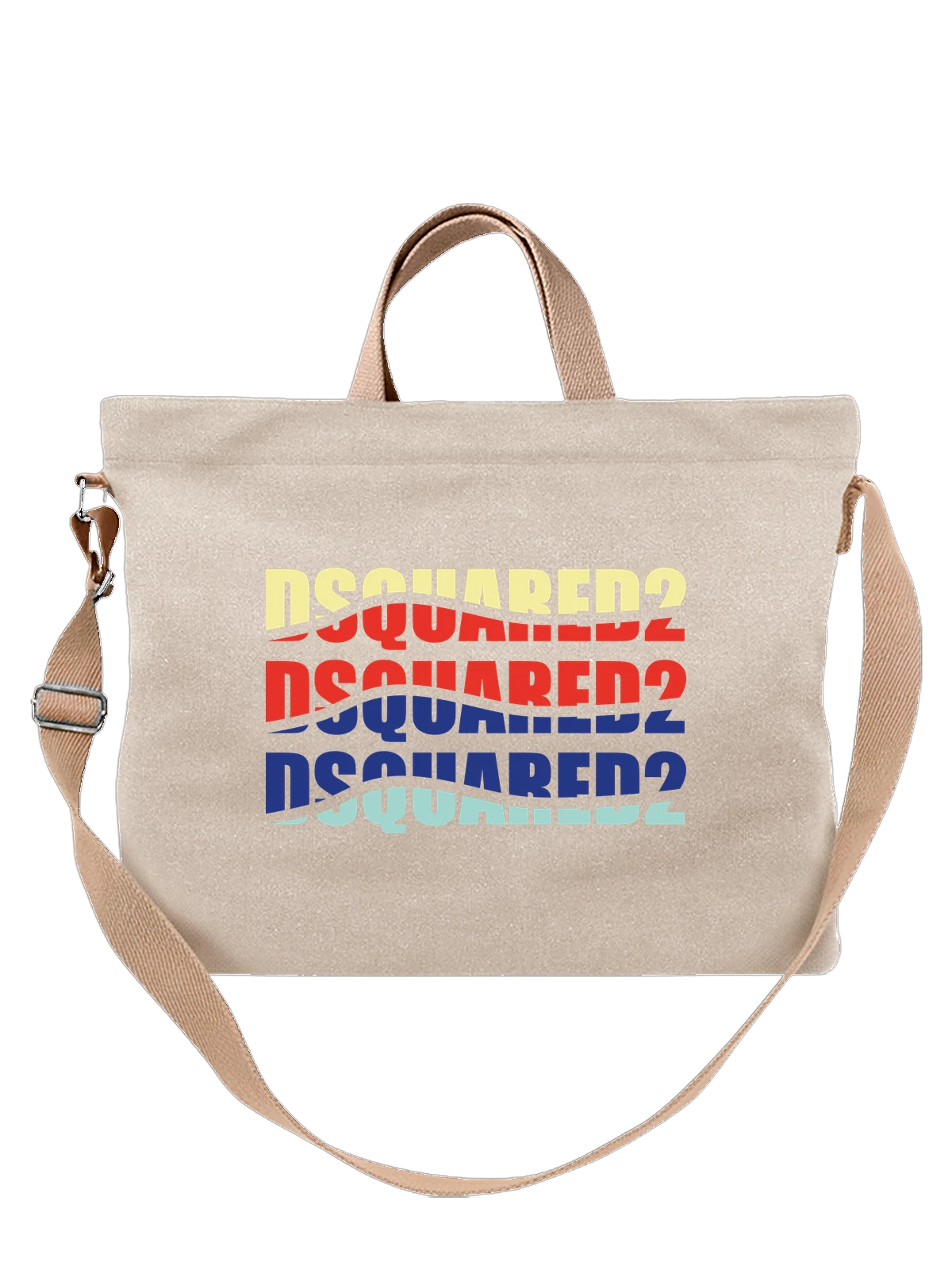 Сумка Dsquared белая с принтом — дизайнерский деним — Белая, фото 1