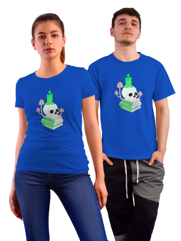 Футболка череп — Синяя, фото 1