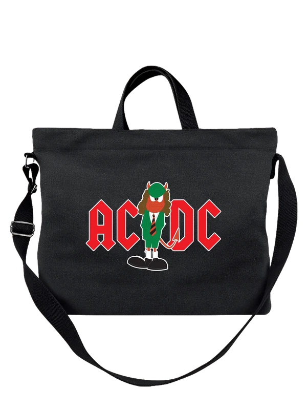 Сумка AC/DC с дьяволом в зеленом костюме — Чёрная, фото 1