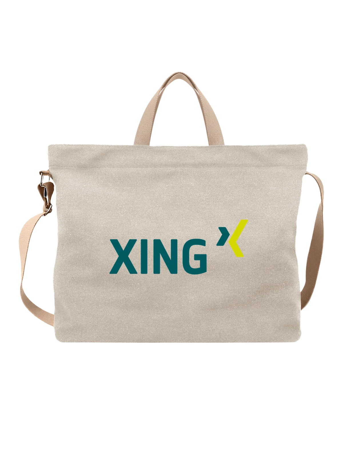 Сумка Xing белая с принтом — современная айдентика — Белая, фото 1