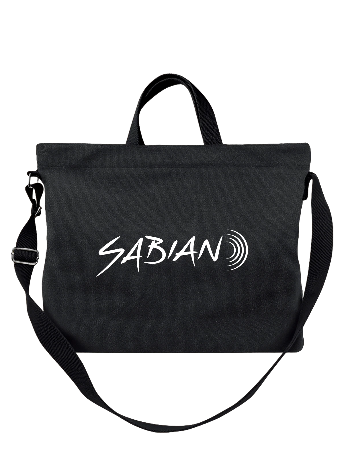 Сумка Sabian чёрная с принтом — современная айдентика — Чёрная, фото 1