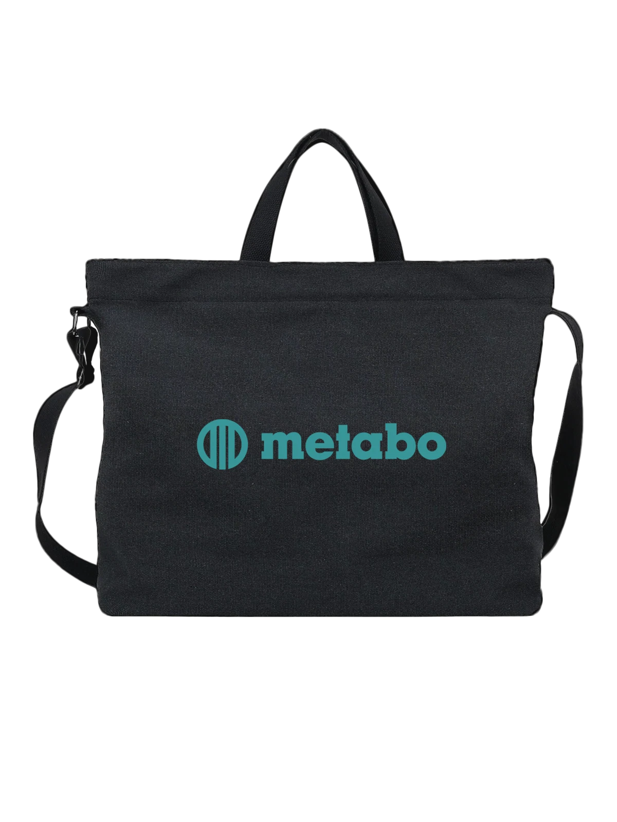 Сумка Metabo чёрная с принтом — современная айдентика — Чёрная, фото 1