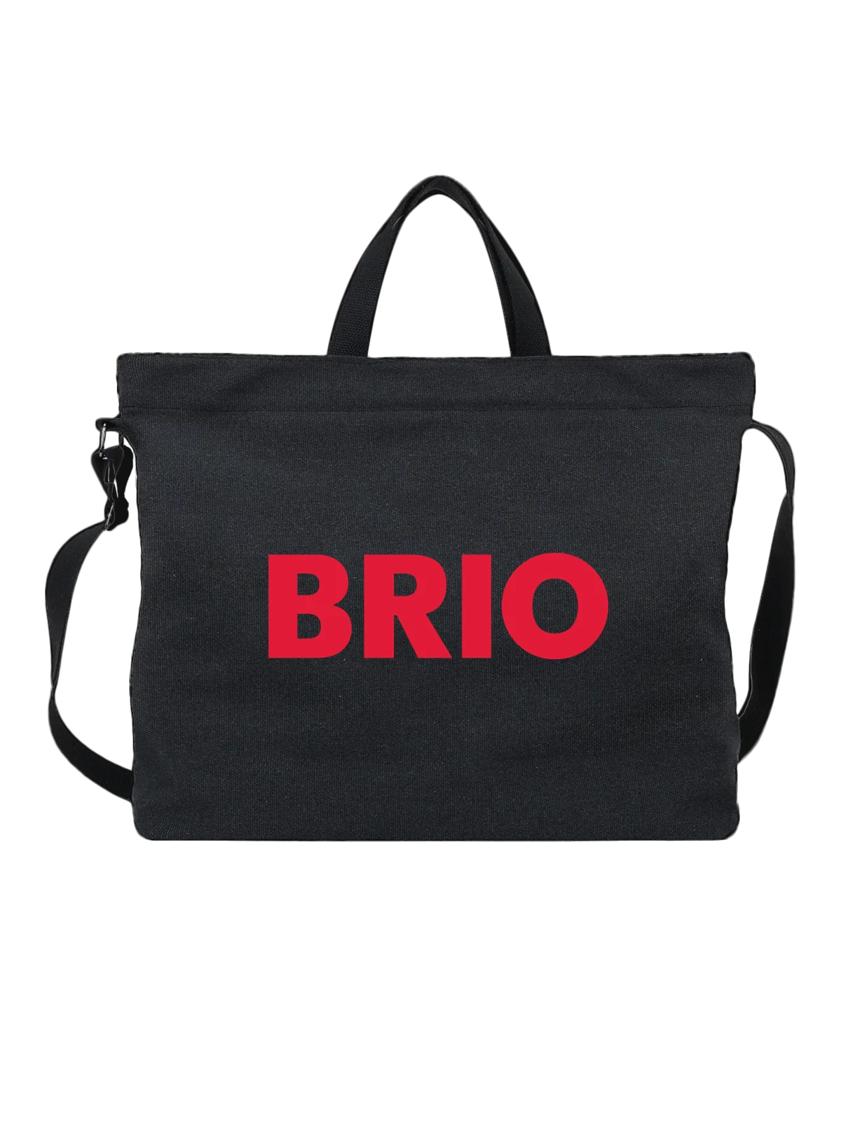 Сумка Brio чёрная с принтом — современная айдентика — Чёрная, фото 1