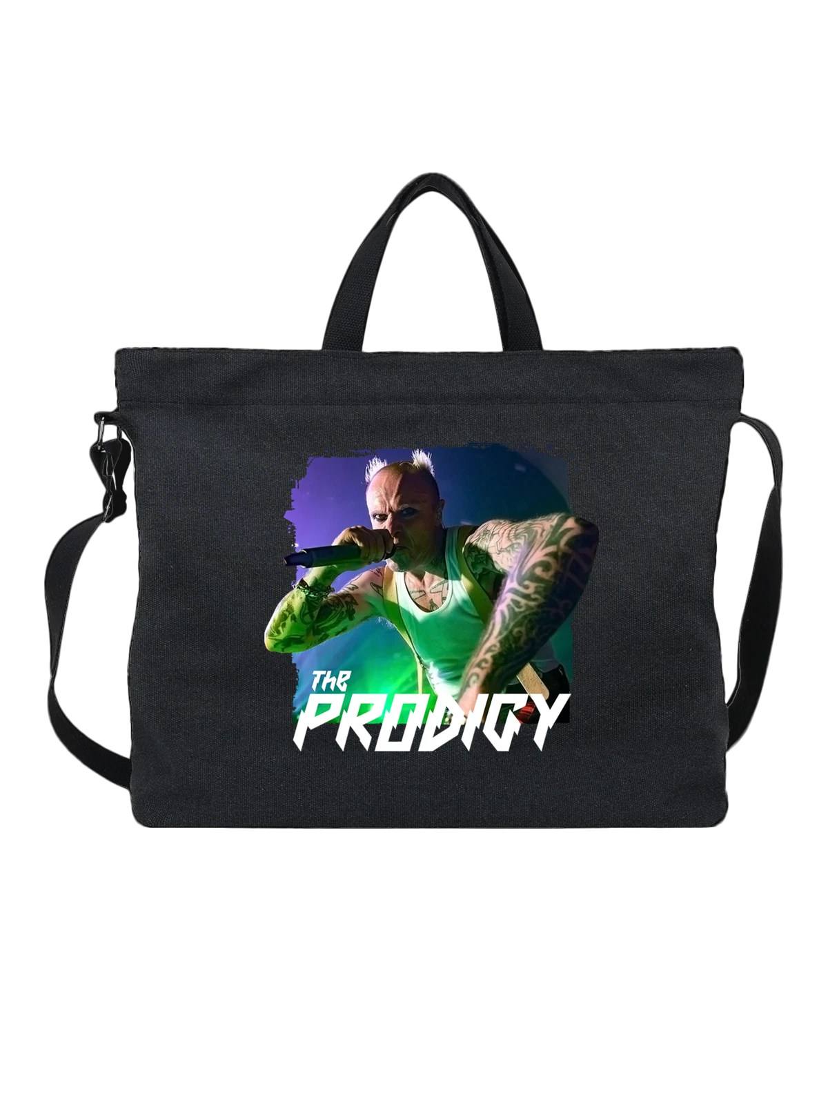 Сумка Prodigy Кит Чарльз чёрная с принтом — футболка подростку — Чёрная, фото 1