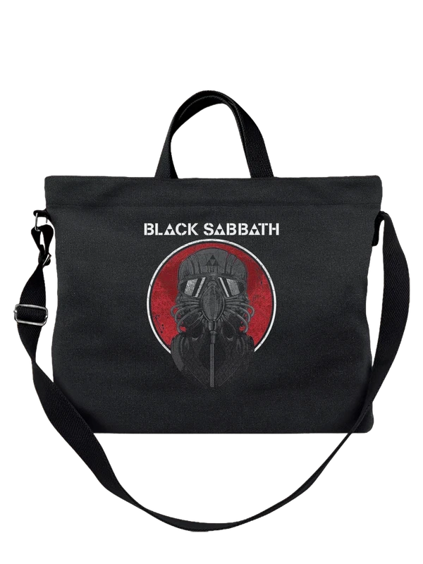 Сумка Black Sabbath с маской и красным кругом — Чёрная, фото 1