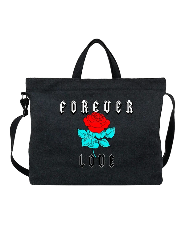 Сумка с розой forever love — Чёрная, фото 1