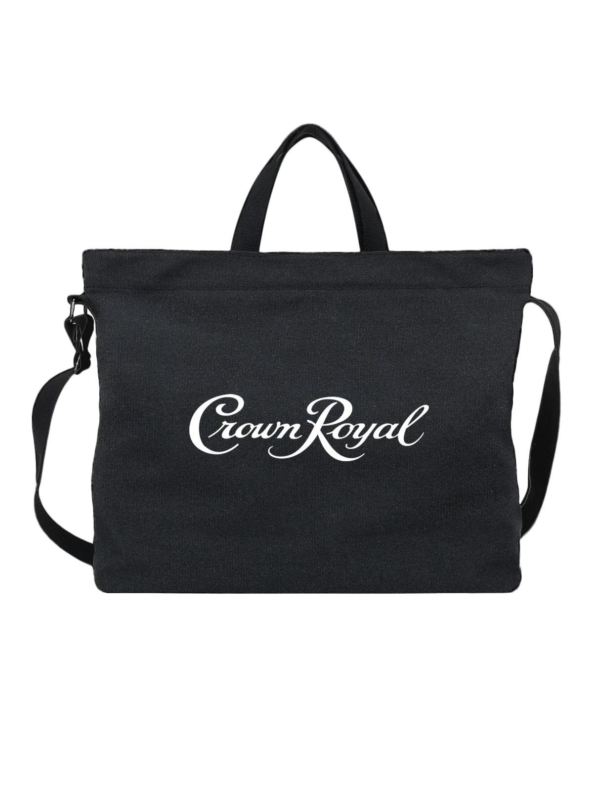 Сумка Crown Royal чёрная с принтом — принт для бармена — Чёрная, фото 1