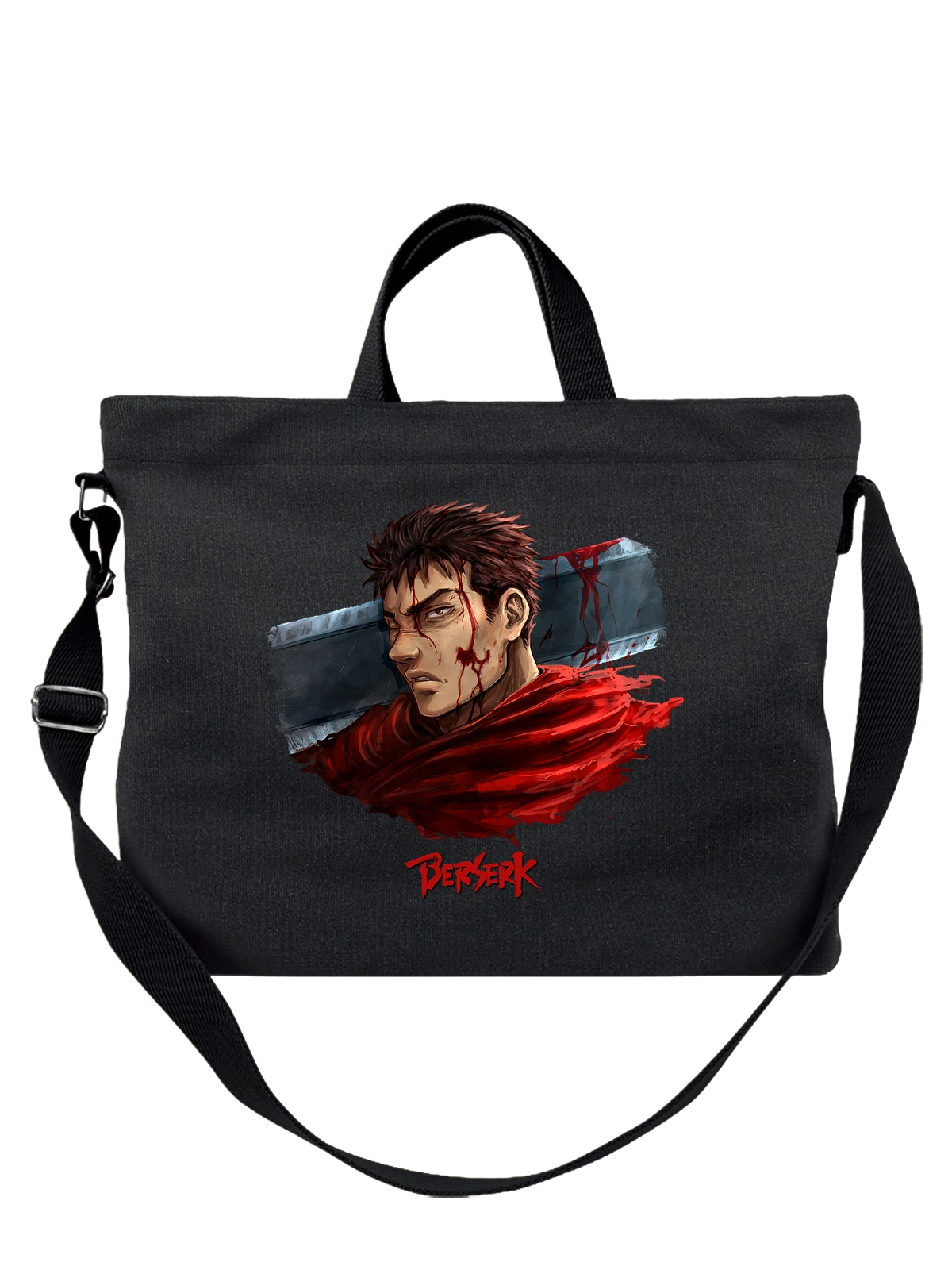 Сумка Берсерк Berserk Гатс чёрная с принтом — футболка подростку — Чёрная, фото 1