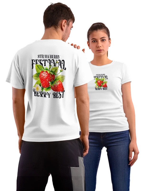 Футболка клубника strawberry — Белая, фото 1