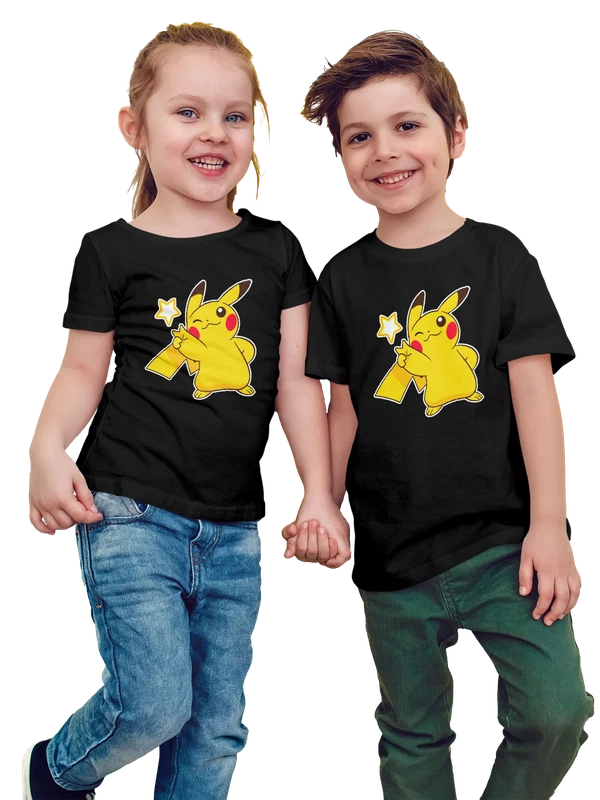Футболка с Пикачу Покемон Pokemon — Чёрная, фото 1