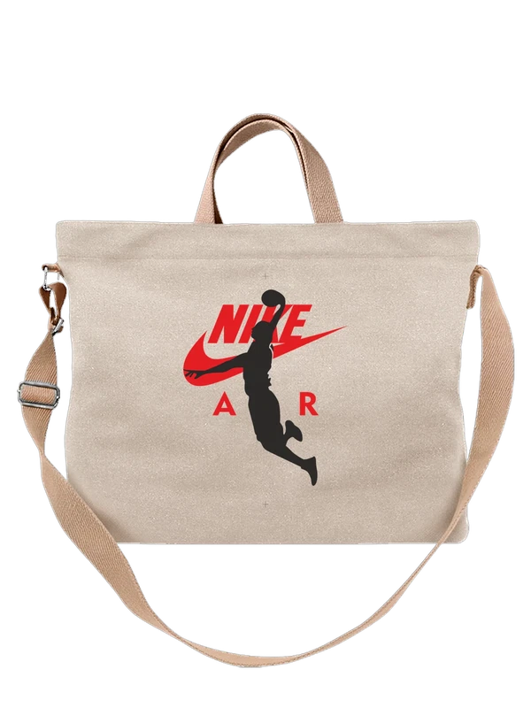 Сумка Nike баскетболист в прыжке Air Jordan — Белая, фото 1