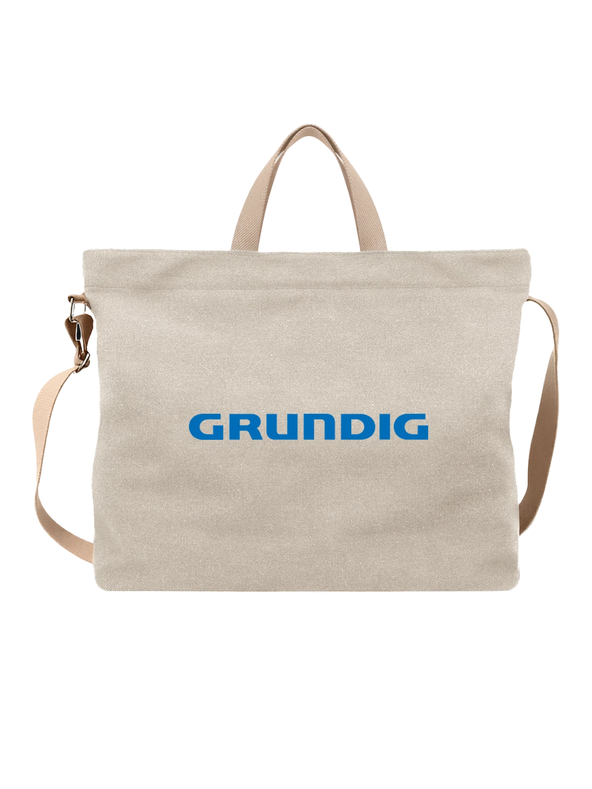 Сумка Grundig белая с принтом — история бытовой техники — Белая, фото 1