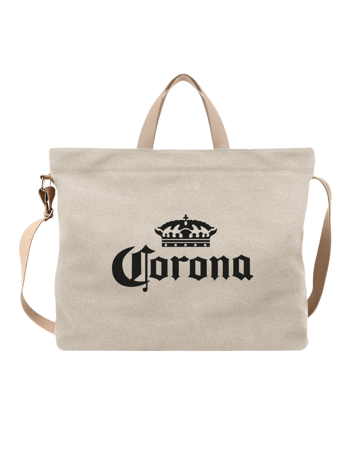 Сумка Corona белая с принтом — пляж и лайм — Белая, фото 1