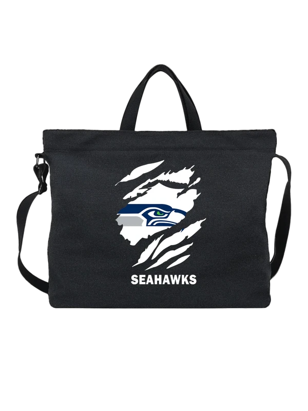 Сумка Seattle Seahawks, логотип головы ястреба — Чёрная, фото 1
