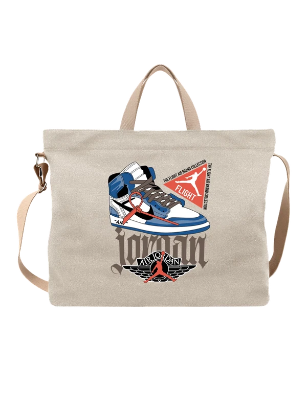 Сумка Air Jordan кроссовок с красной лентой — Белая, фото 1