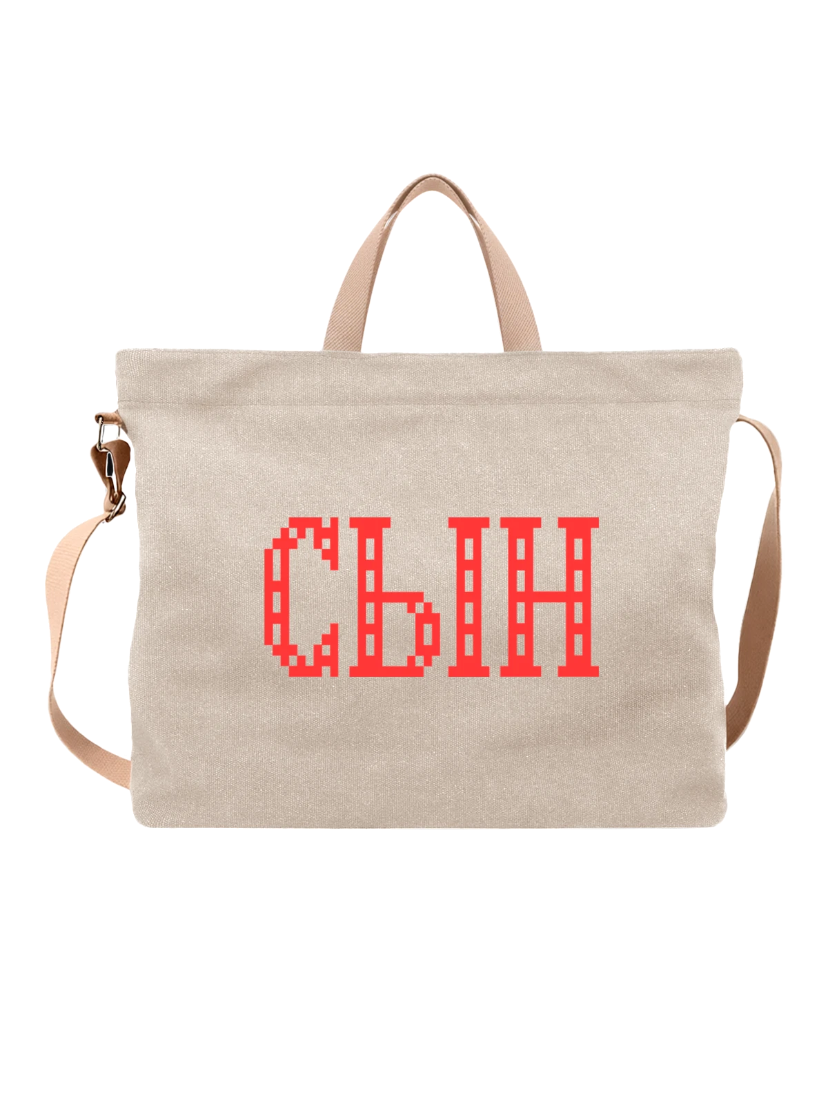 Сумка Сын пиксели белая с принтом — для мужа — Белая, фото 1