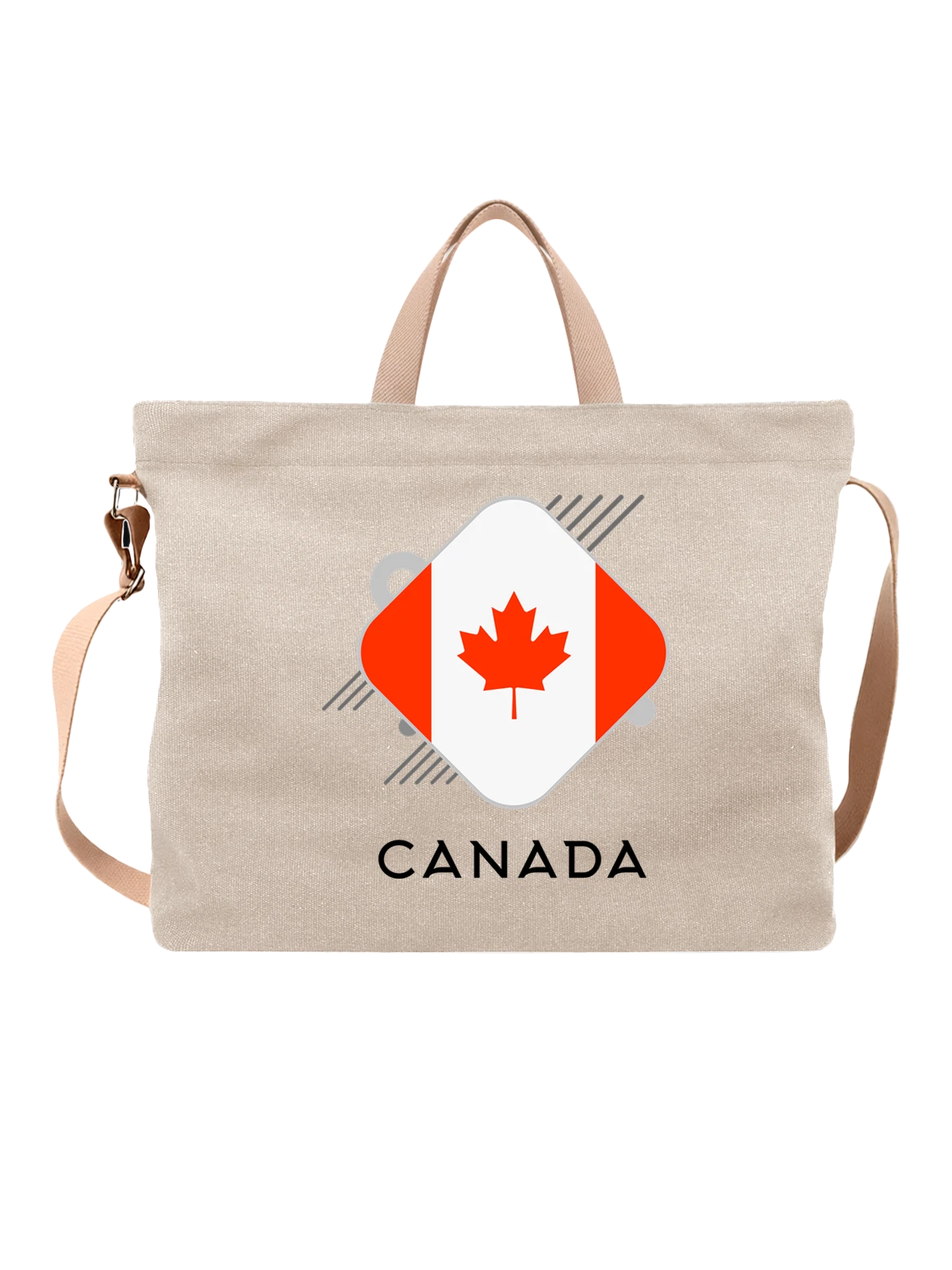 Сумка Флаг Канады Canada белая с принтом — национальная символика — Белая, фото 1