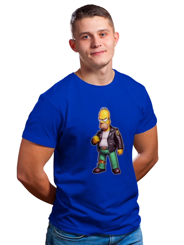Футболка Гомер Homer Симпсон Simpsons — Синяя, фото 1
