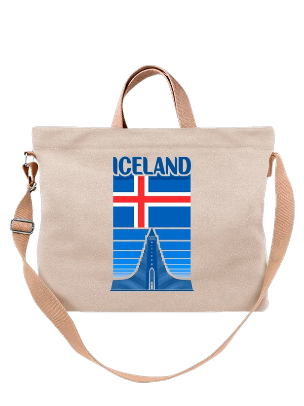Сумка с флагом Исландии Iceland Церковь — Белая, фото 1