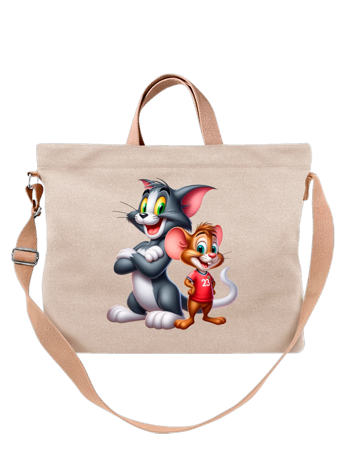 Сумка с Томом и Джерри Tom and Jerry белая с принтом — коллекционный образ — Белая, фото 1
