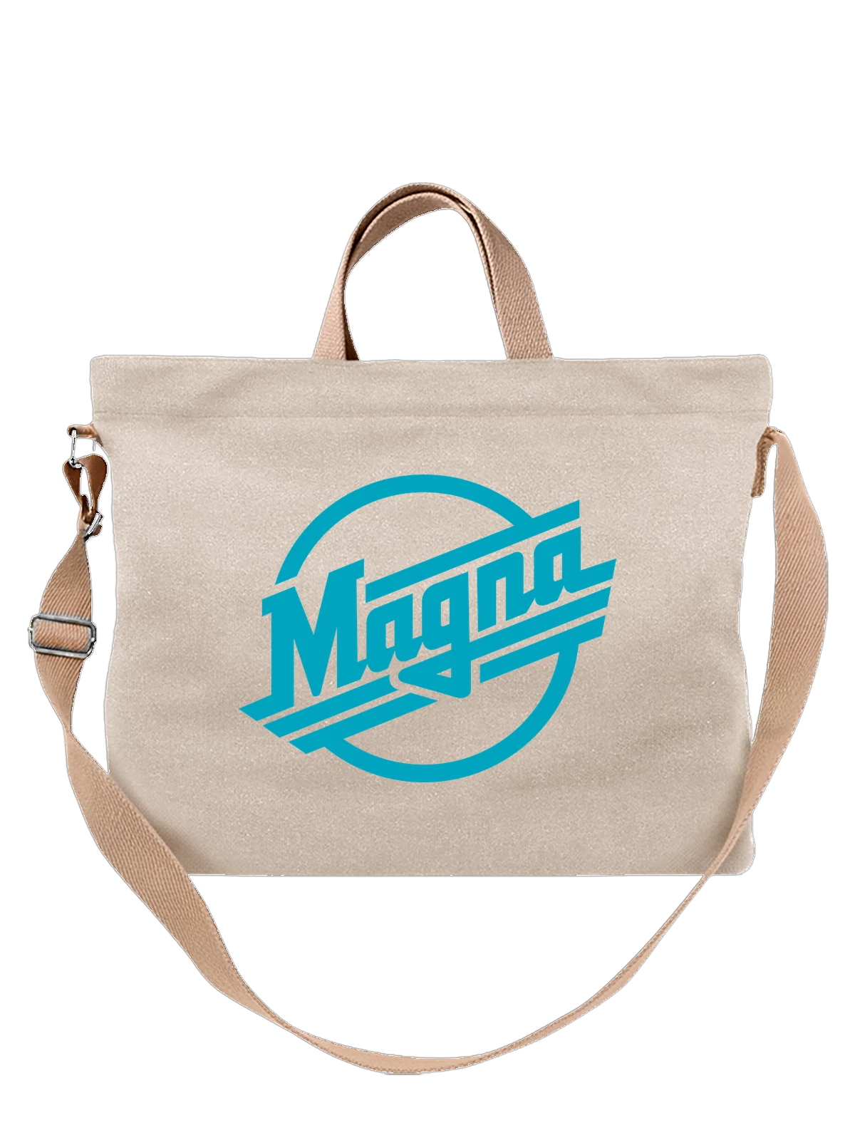 Сумка Magna белая с принтом — современная айдентика — Белая, фото 1