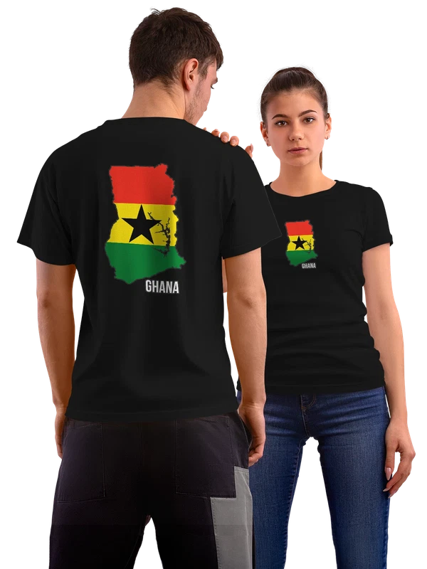 Футболка с флагом Ганы Ghana — Чёрная, фото 1
