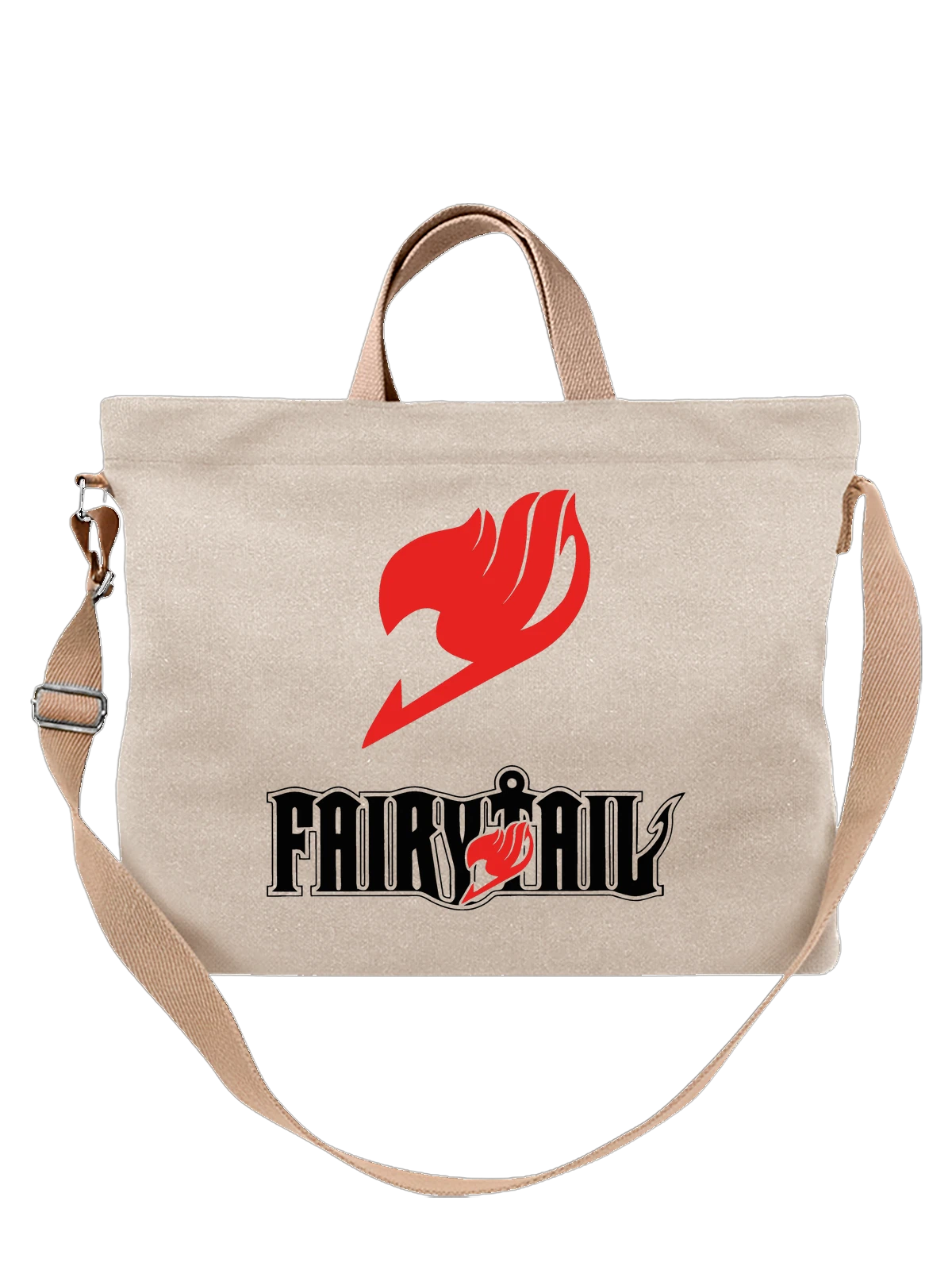 Сумка Fairy Tail белая с принтом — волшебники и драконы — Белая, фото 1