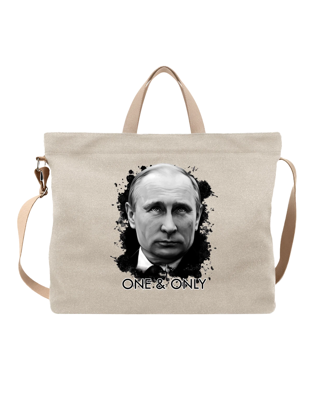 Сумка с Путиным one only белая с принтом — герб России — Белая, фото 1