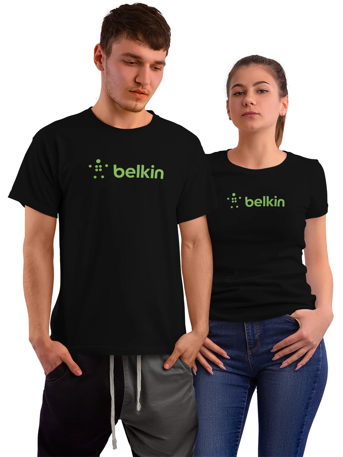 Футболка Belkin чёрная с принтом — цифровой стиль — Чёрная, фото 1