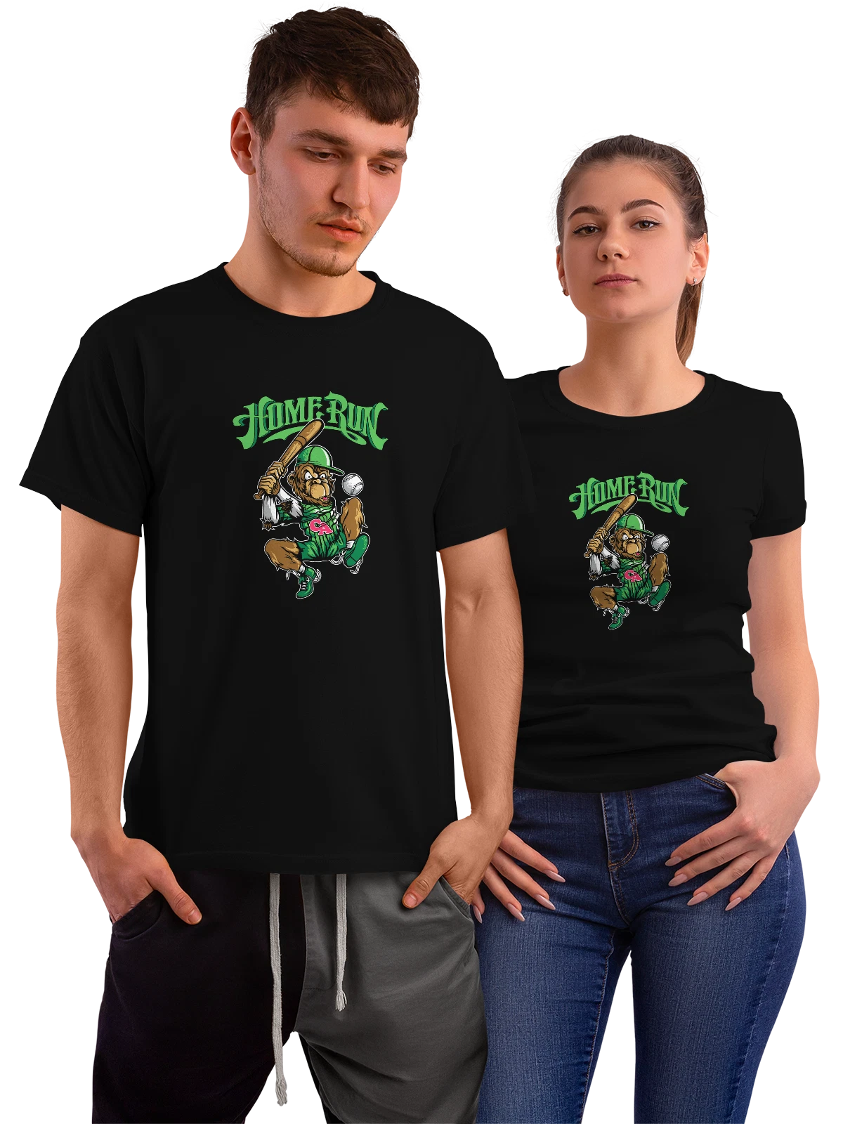 Футболка Бейсболист бульдог в зелёной форме с ошейником чёрная с принтом — спортивный маскот — Чёрная, фото 1