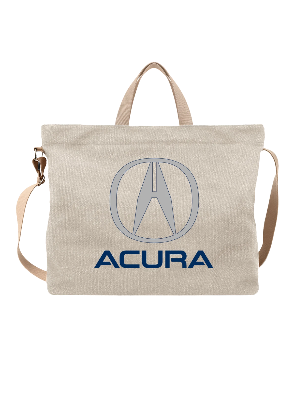 Сумка Acura белая с принтом — роскошный седан — Белая, фото 1