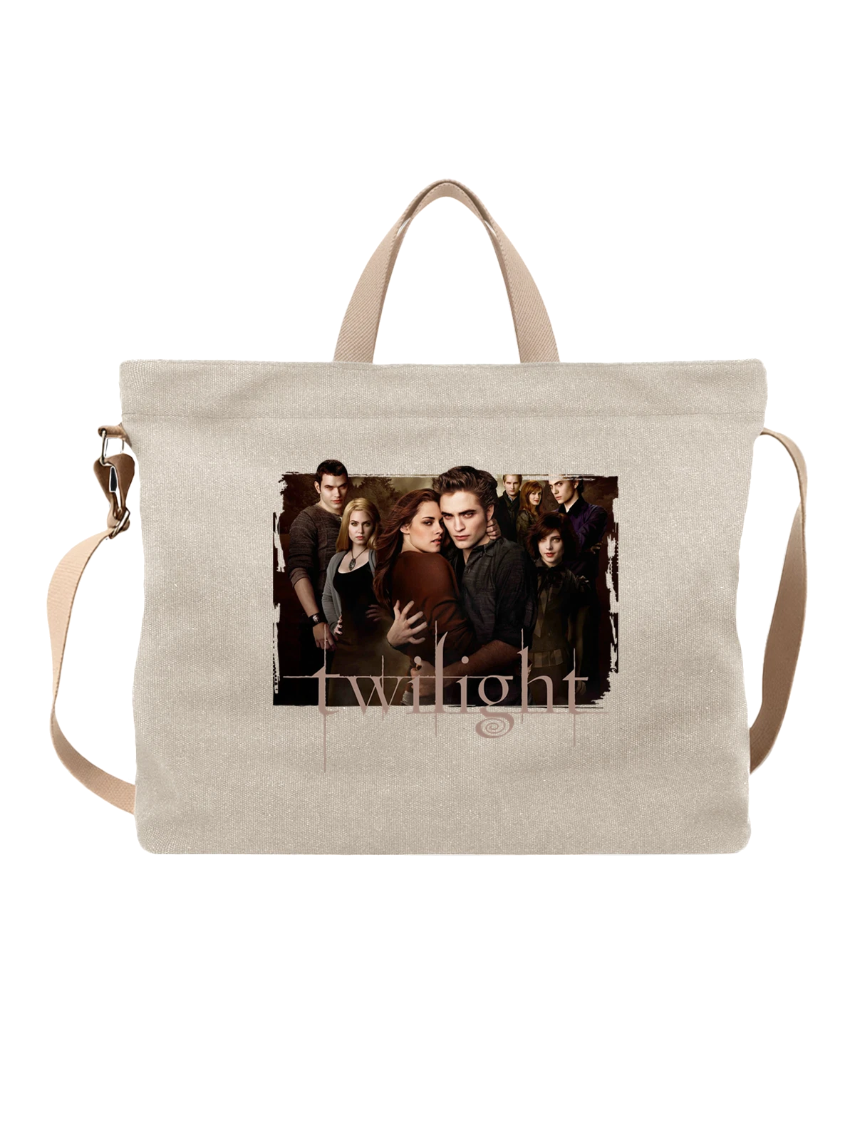 Сумка с сумерками Twilight белая с принтом — футболка подростку — Белая, фото 1