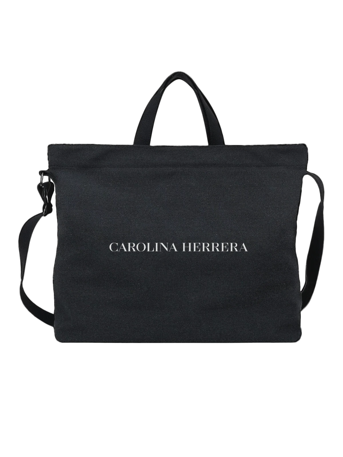 Сумка Carolina Herrera чёрная с принтом — элегантный вордмарк — Чёрная, фото 1