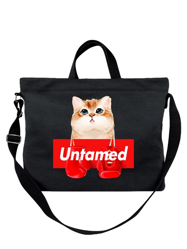 Сумка кот боксер untamed — Чёрная, фото 1